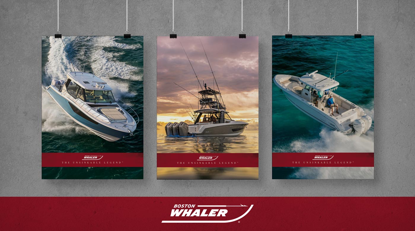 Boston Whaler Collateral Poster Mockups